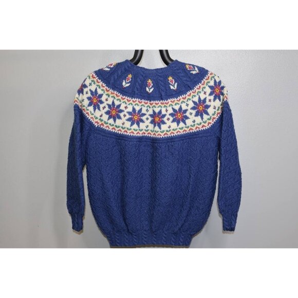 Vintage Dale of Norway Womens Wool Nordic Pure Wool Sweater Flower Pattern - Picture 5 of 5